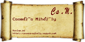 Csomós Mihály névjegykártya